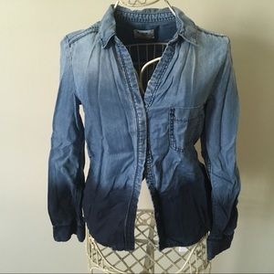 Anthropologie Tops - Anthro Holding Horses Dip Dye Chambray Shirt - 0 Anthropologie Tops - Anthro Holding Horses Dip Dye Chambray Shirt - 0